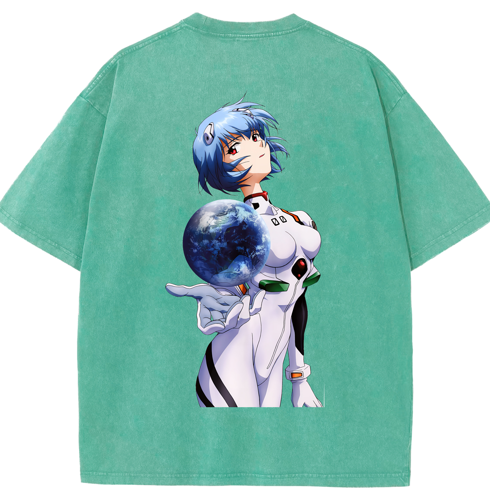 （画像用） EVA 新世紀エヴァンゲリオン 綿100% ヴィンテージ風 半袖Tシャツ（背面プリント）